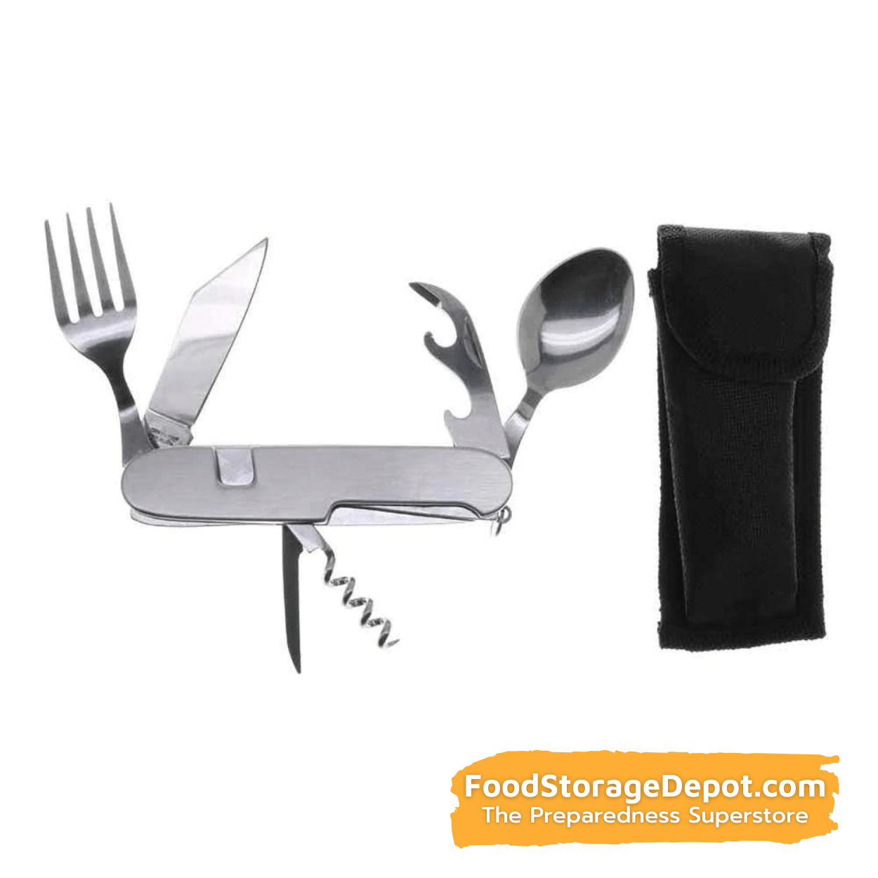 7-in-1 Stainless Steel Multi-Function Camping Tool and Utensils