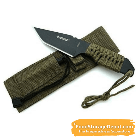 7" Steel Blade Hunting Knife With Fire Starter (with Carrying Case)