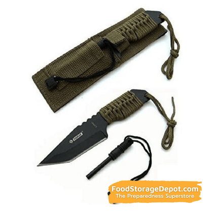 7" Steel Blade Hunting Knife With Fire Starter (with Carrying Case)