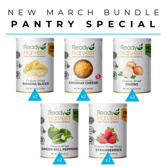 Ready Harvest NEW March Pantry Special - 10 Freeze-Dried Pantry Cans