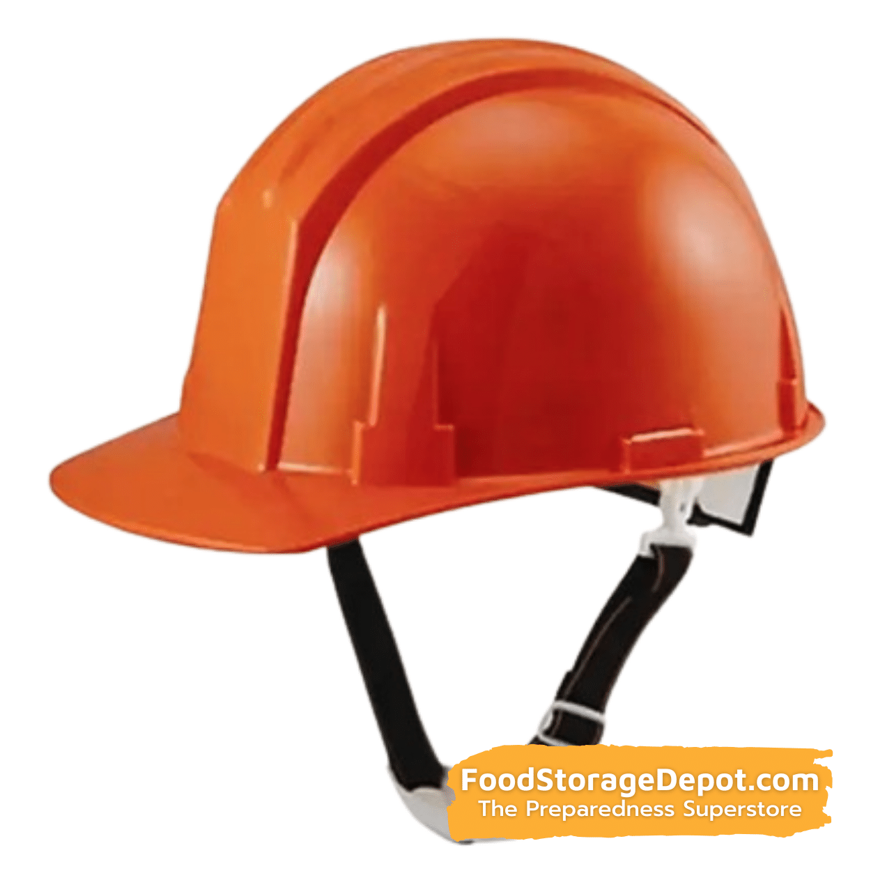 Orange Emergency Hard Hat With Adjustable Chin Strap (ANSI Approved)