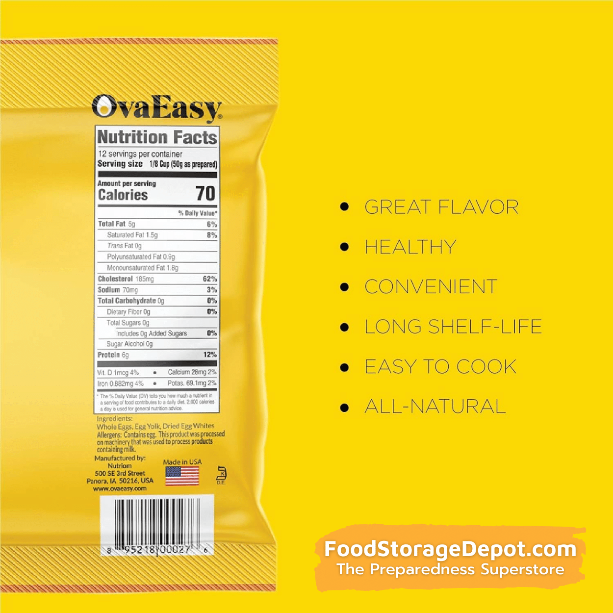 Ova Easy Eggs (Pouches) FoodStorageDepot