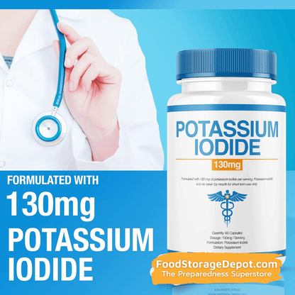 Potassium Iodide 130mg Tablets for Adults (60 Count)