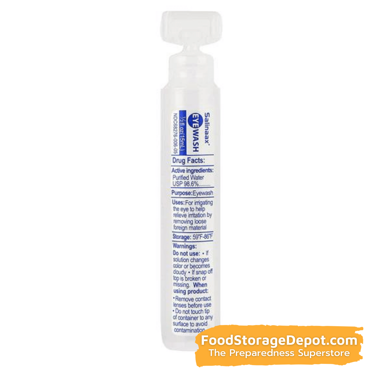 Purified and Buffered Medical Eye Wash with Cup (0.5 oz)