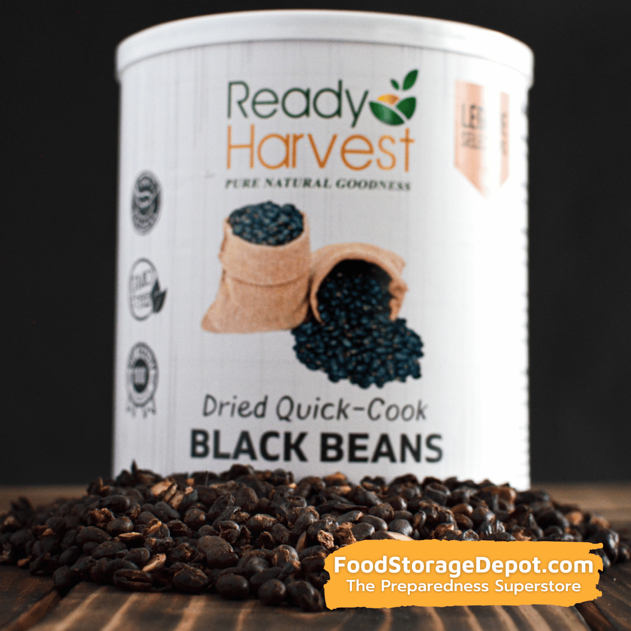 Ready Harvest Premium Quick-Cook Black Beans (25-Year Shelf Life!)
