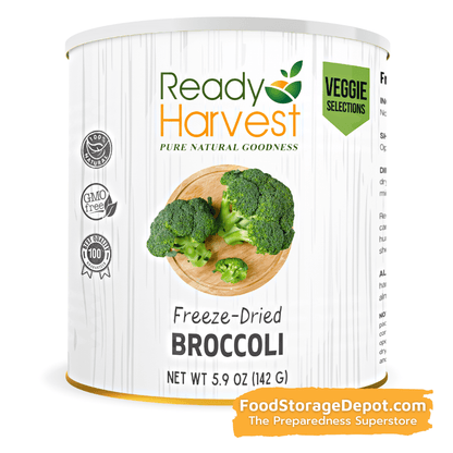 Ready Harvest Freeze-Dried Broccoli (30-Year Shelf Life!)