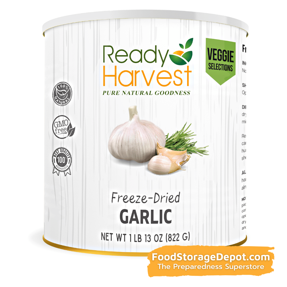 Ready Harvest Freeze-Dried Garlic (30-Year Shelf Life!)
