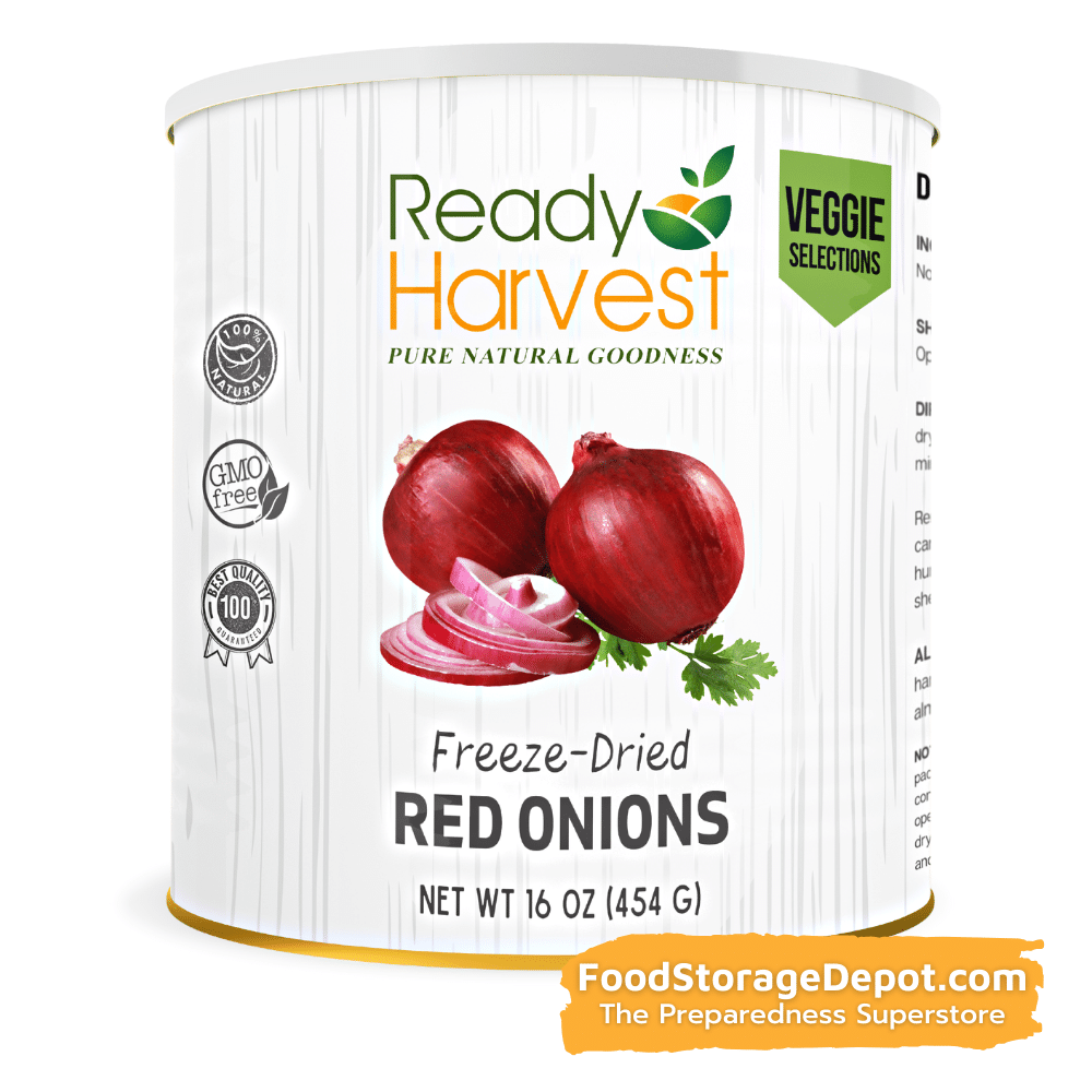 Ready Harvest Freeze-Dried Red Onions (30-Year Shelf Life!)