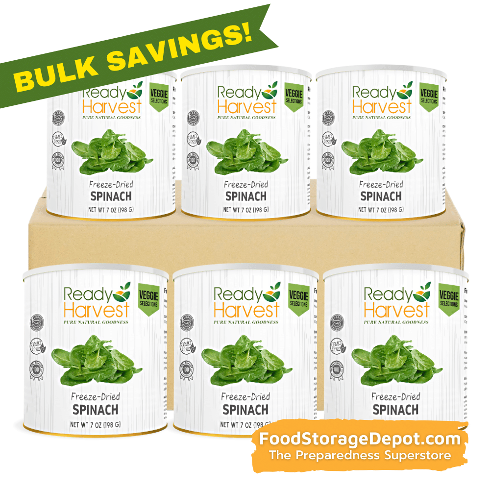 Ready Harvest Freeze-Dried Spinach (30-Year Shelf Life!)