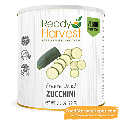 Ready Harvest Freeze-Dried Zucchini (30-Year Shelf Life!)