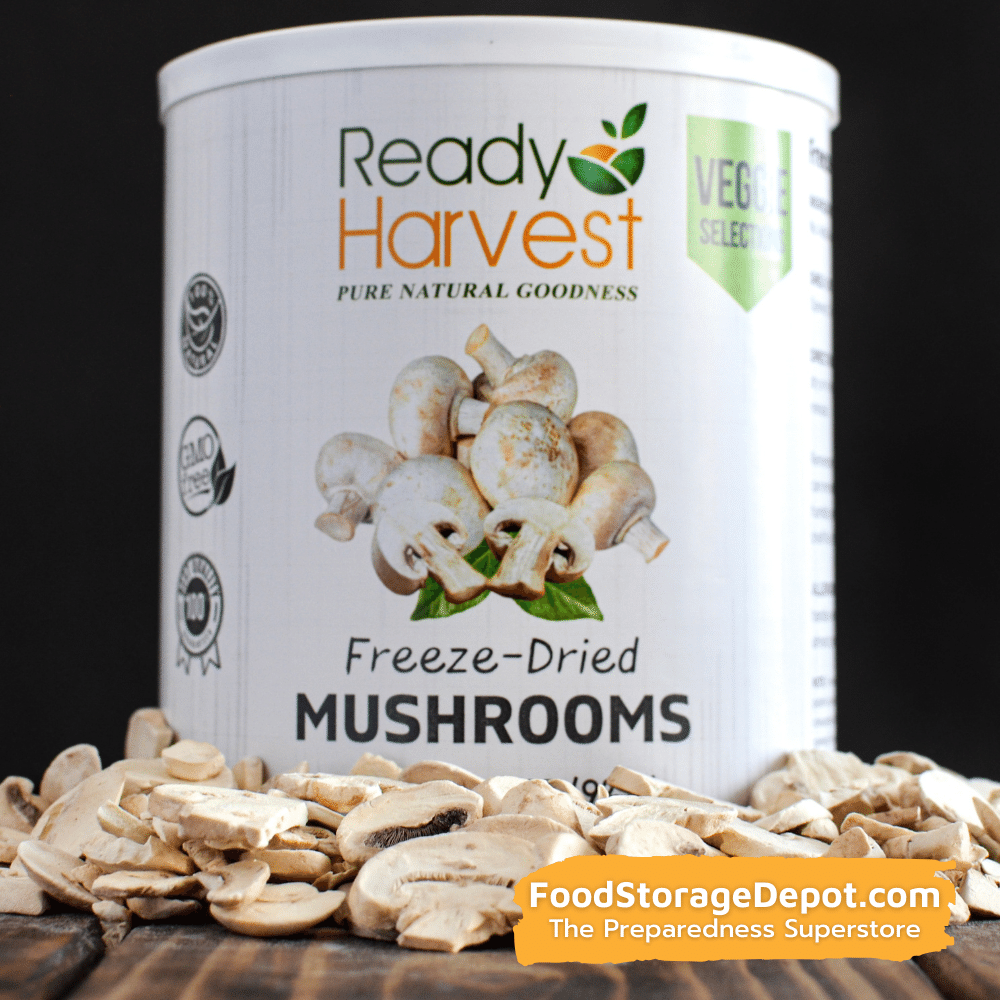 Ready Harvest Freeze-Dried Mushroom Slices (30-Year Shelf Life!)