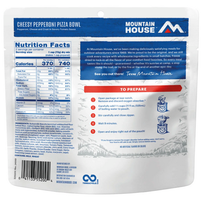 Freeze-Dried Cheesy Pepperoni Pizza Bowl Pouch - Mountain House
