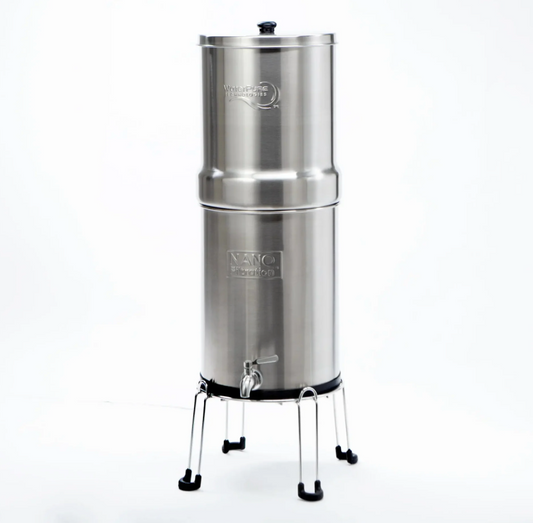 Stainless Steel Gravity Water Filter System (2.4 Gallon) – Complete Emergency Filtration Kit