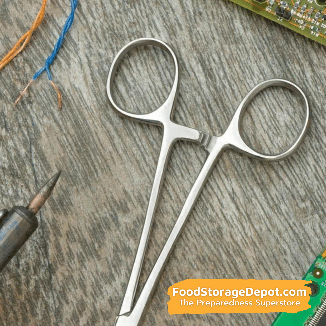 Stainless Steel Self-Locking Curved Forceps (5.5")