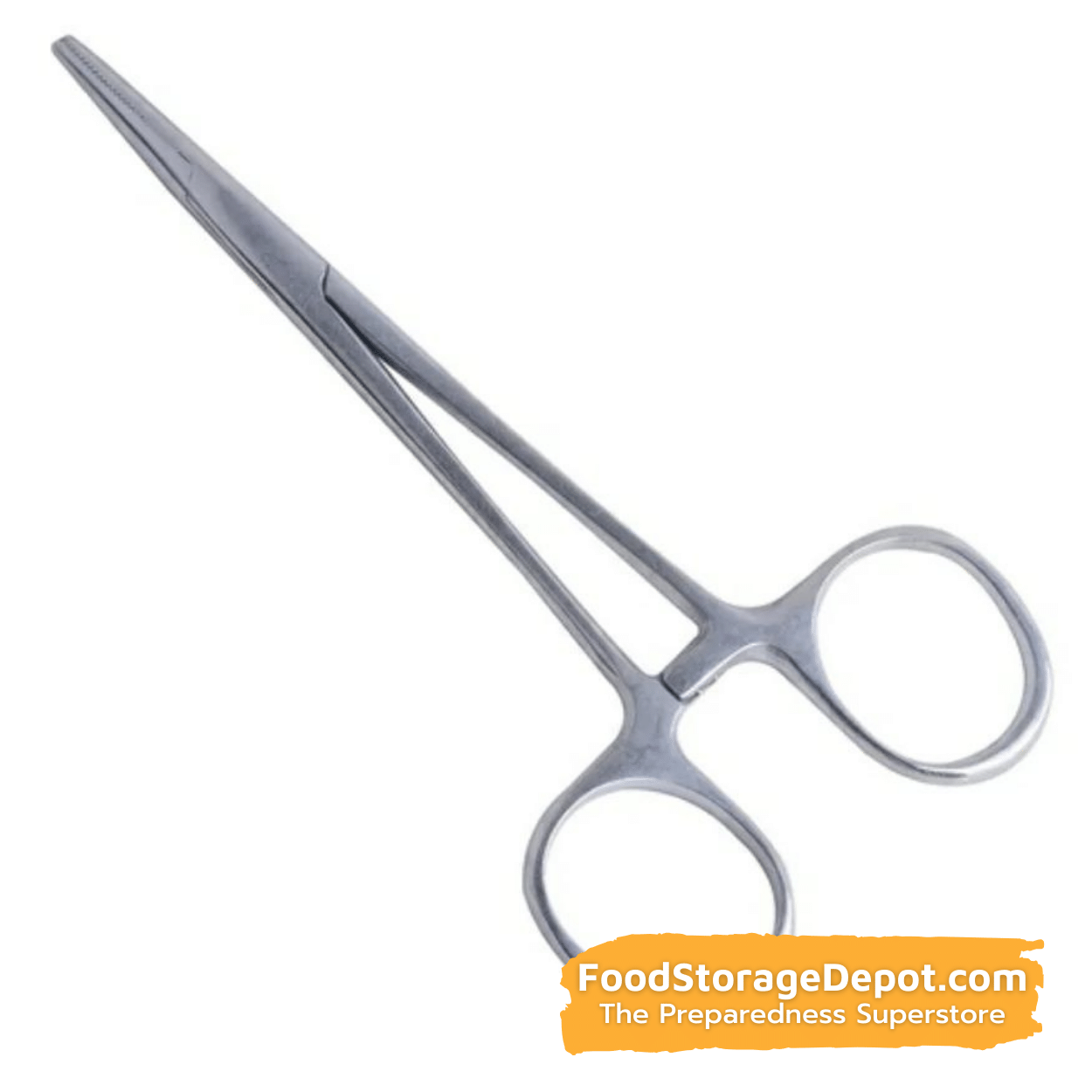 Stainless Steel Self-Locking Curved Forceps (5.5")