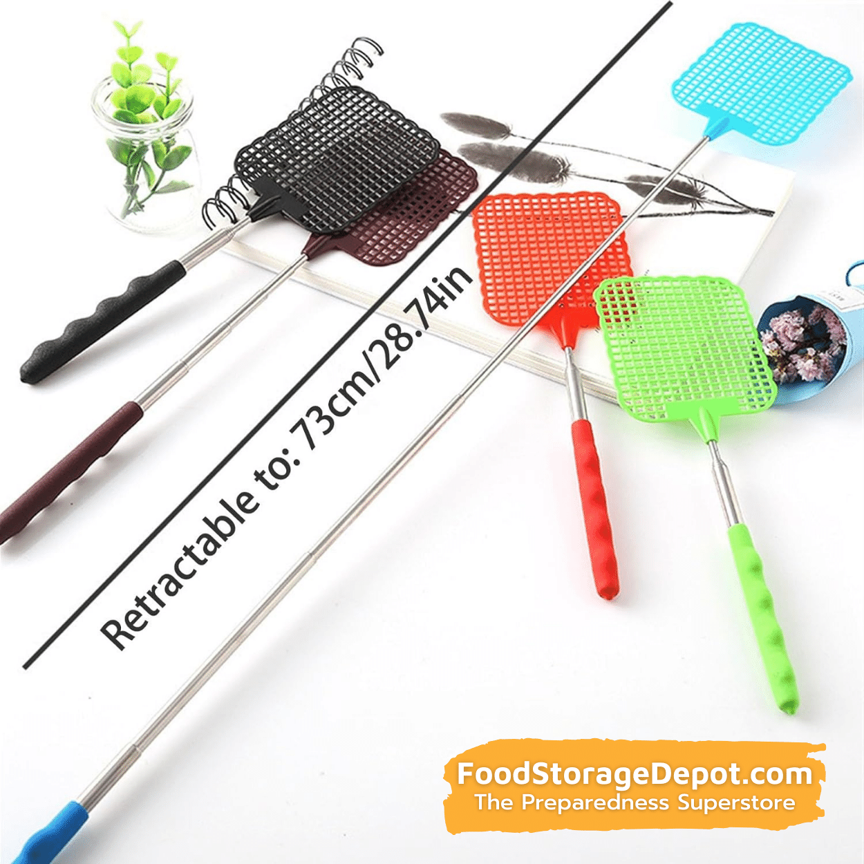 Telescoping Fly Swatter (Extends Over 28 Inches!)