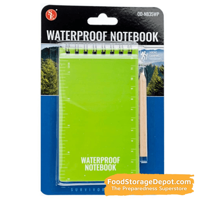 Waterproof and Tear-Resistant Emergency Notebook with Pencil (50 Pages)