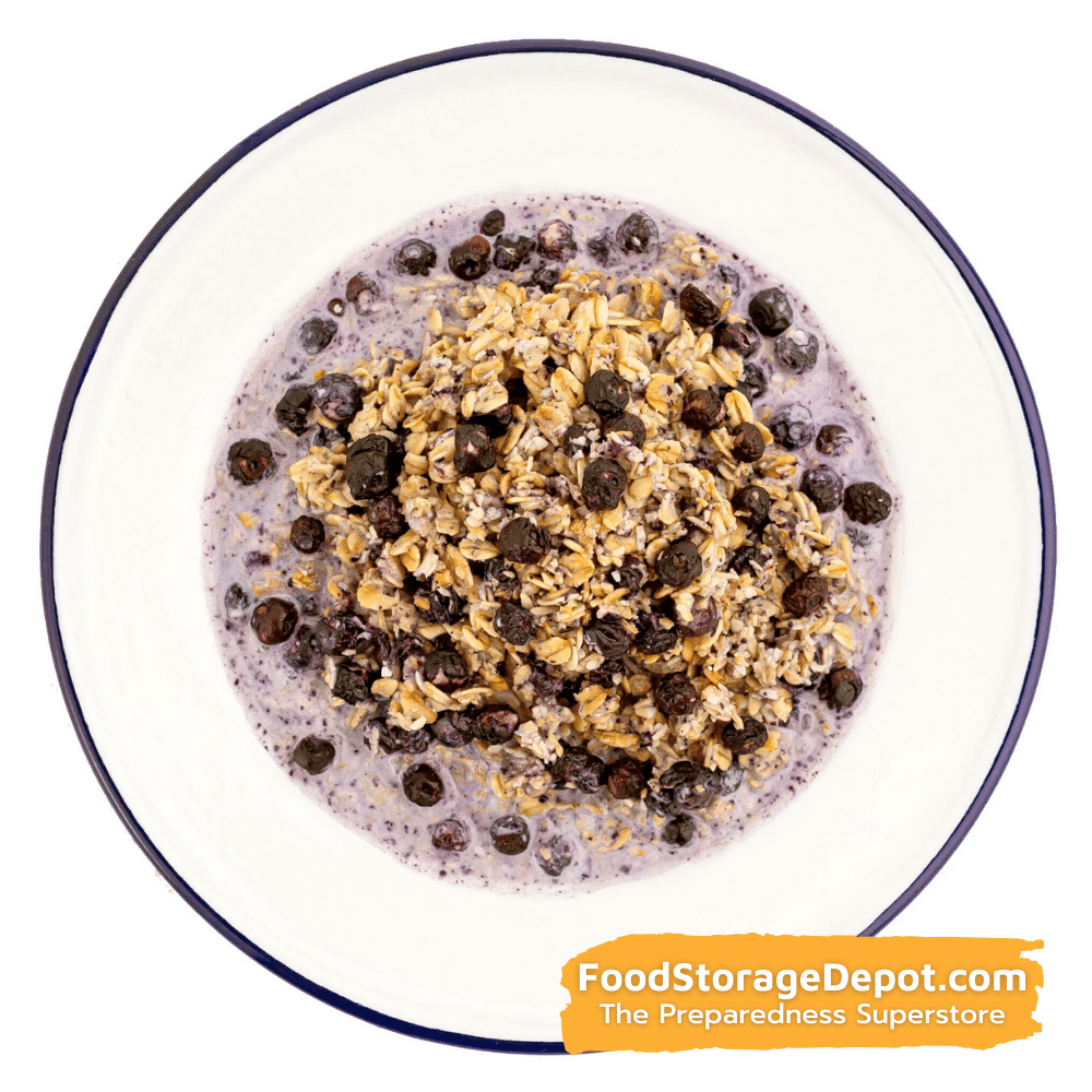 Freeze-Dried Granola with Milk and Blueberries Can -Mountain House