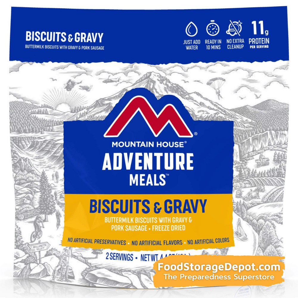 Freeze-Dried Biscuits and Gravy Pouch - Mountain House