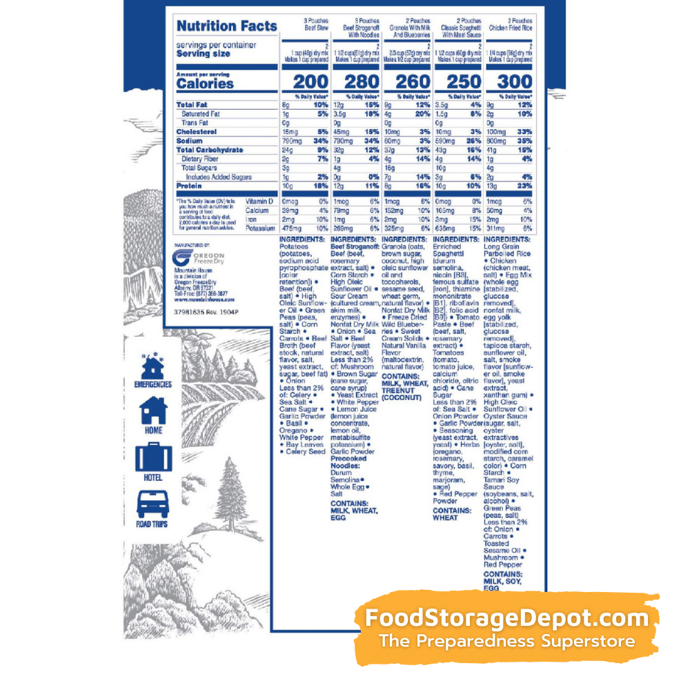 Mountain House Classic Bucket - 24 Servings