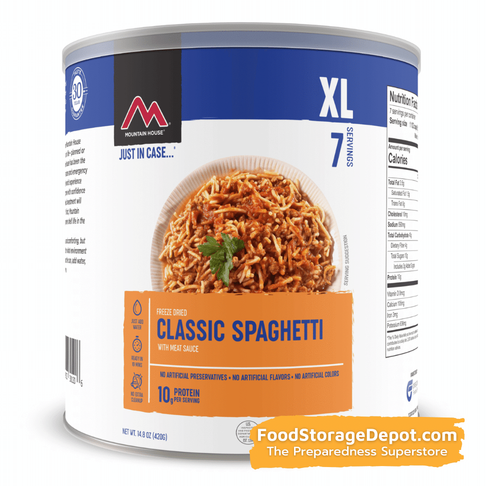 Freeze-Dried Spaghetti with Meat Sauce Can - Mountain House