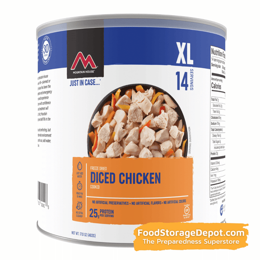 Freeze-Dried Diced Chicken Can - Mountain House Can (GF) Gluten Free