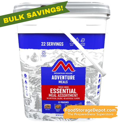 Mountain House Essential Bucket - 22 Servings (GF) Gluten Free