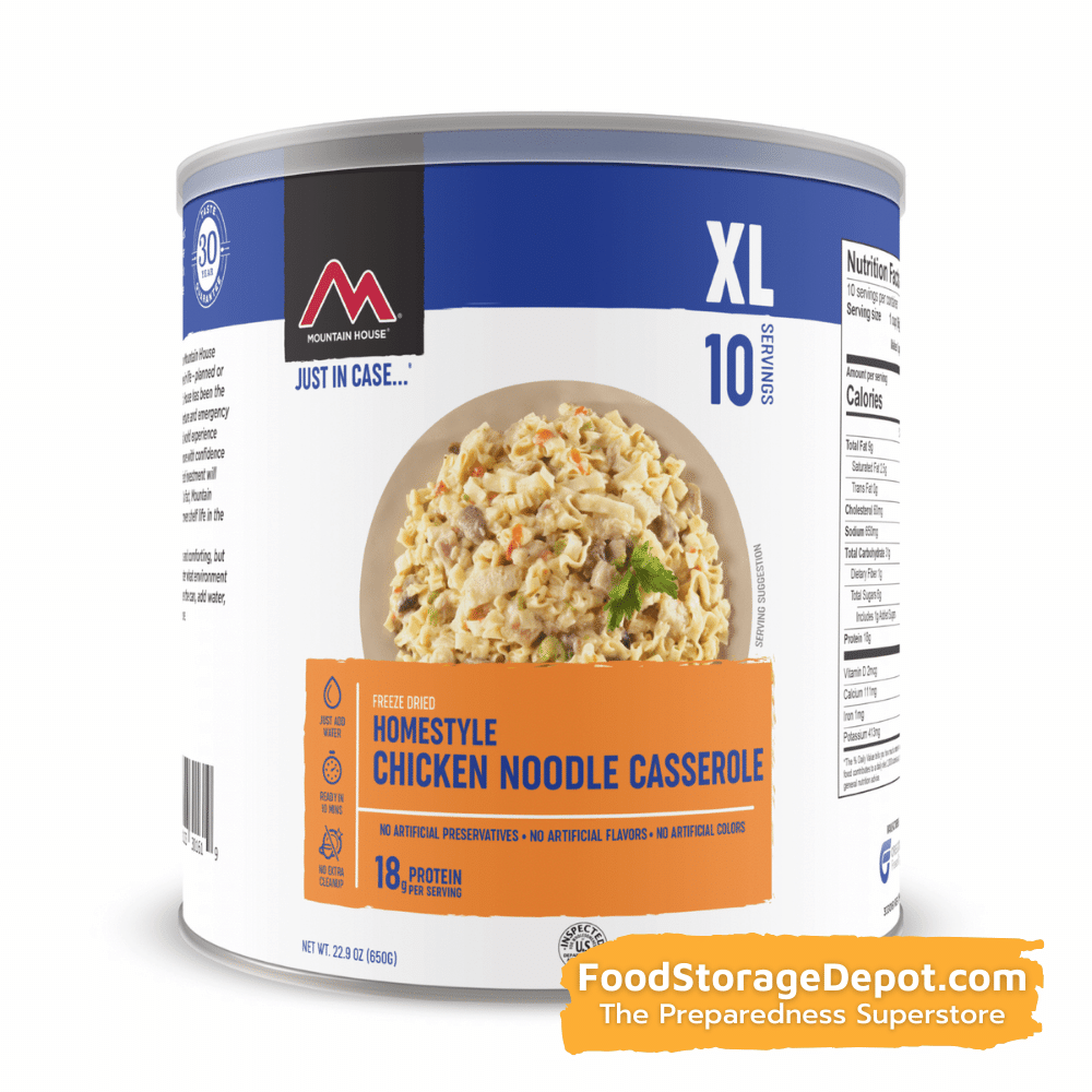 Freeze-Dried Homestyle Chicken Noodle Casserole Can - Mountain House