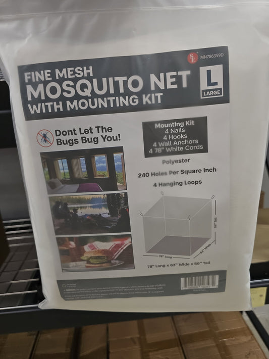 Mosquito Net Tent w/Mounting Kit (Large)