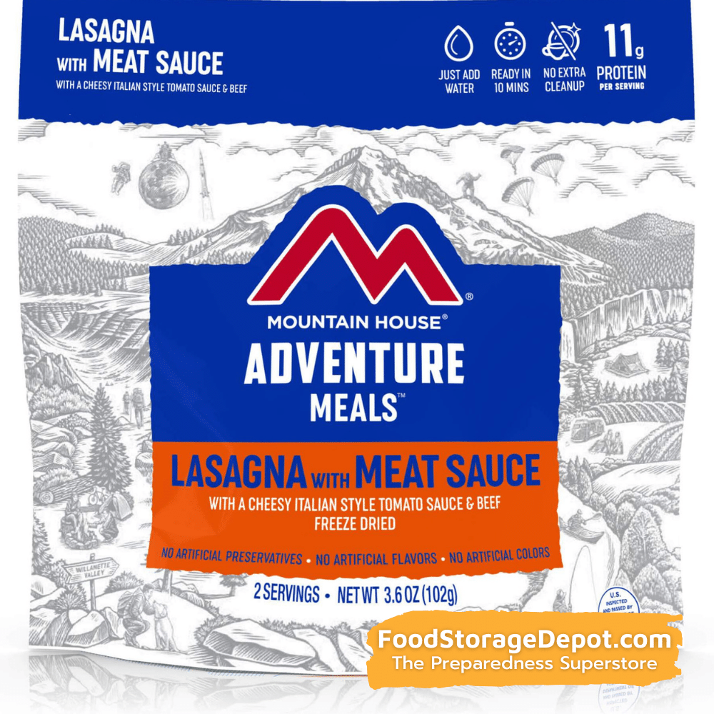 Freeze-Dried Lasagna with Meat Sauce Pouch - Mountain House
