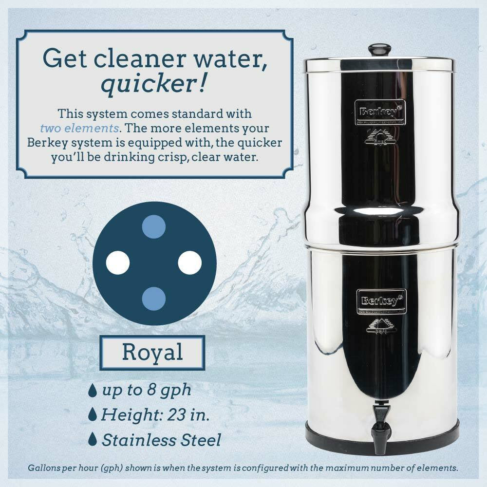 Royal Berkey Gravity Water Filter (3.25 Gallon Capacity)